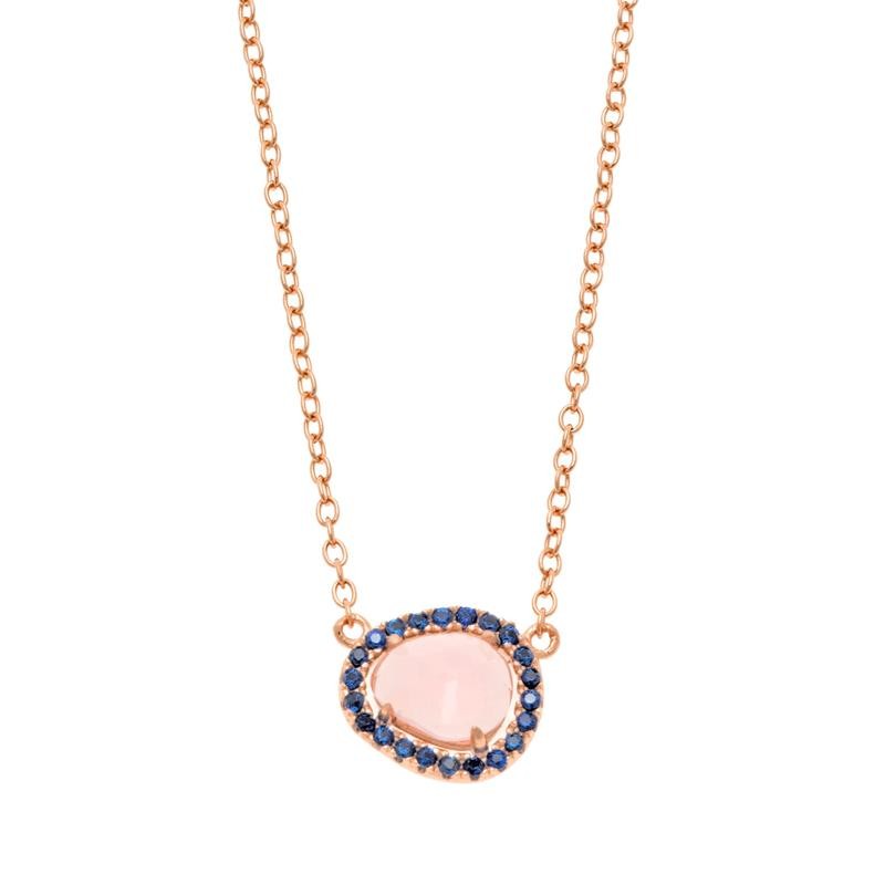 Collar Salvatore de Plata con Chapado Rosa