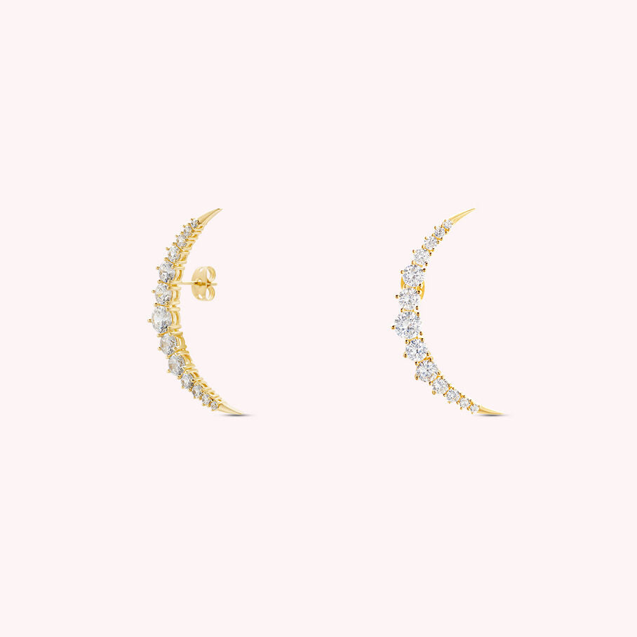Pendientes cortos ECLIPSE - Cristal