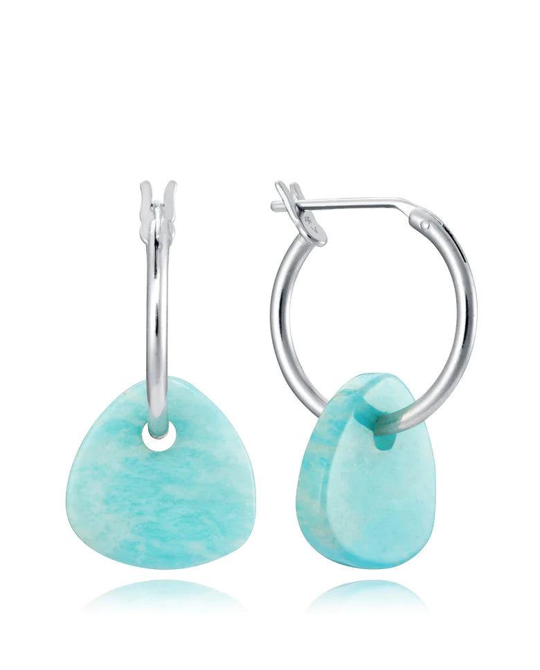 Set de Criollas Viceroy Jewels de plata de ley con piedras naturales intercambiables