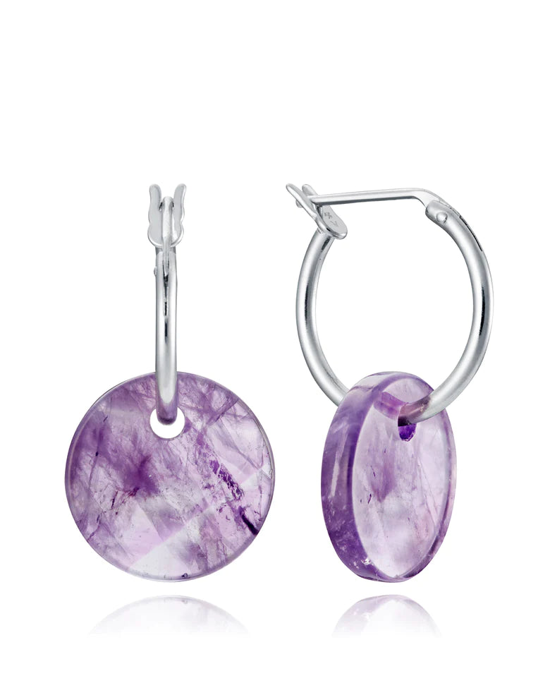Set de Criollas Viceroy Jewels de plata de ley con piedras naturales intercambiables