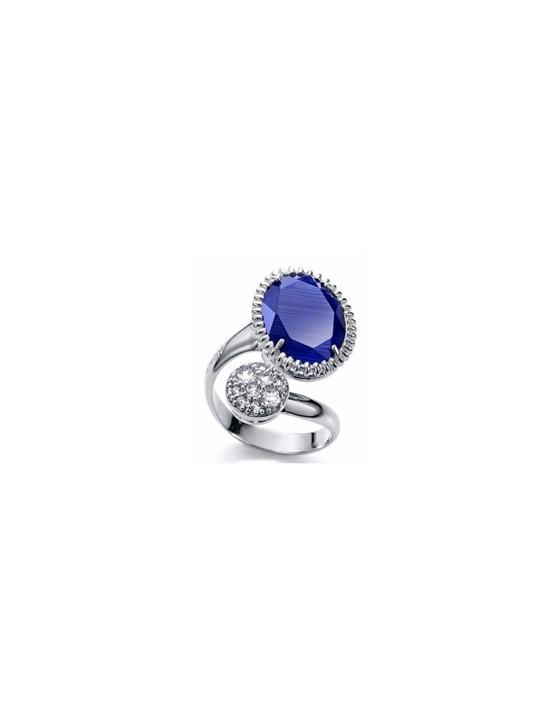 Anillo Viceroy plata y gema azul