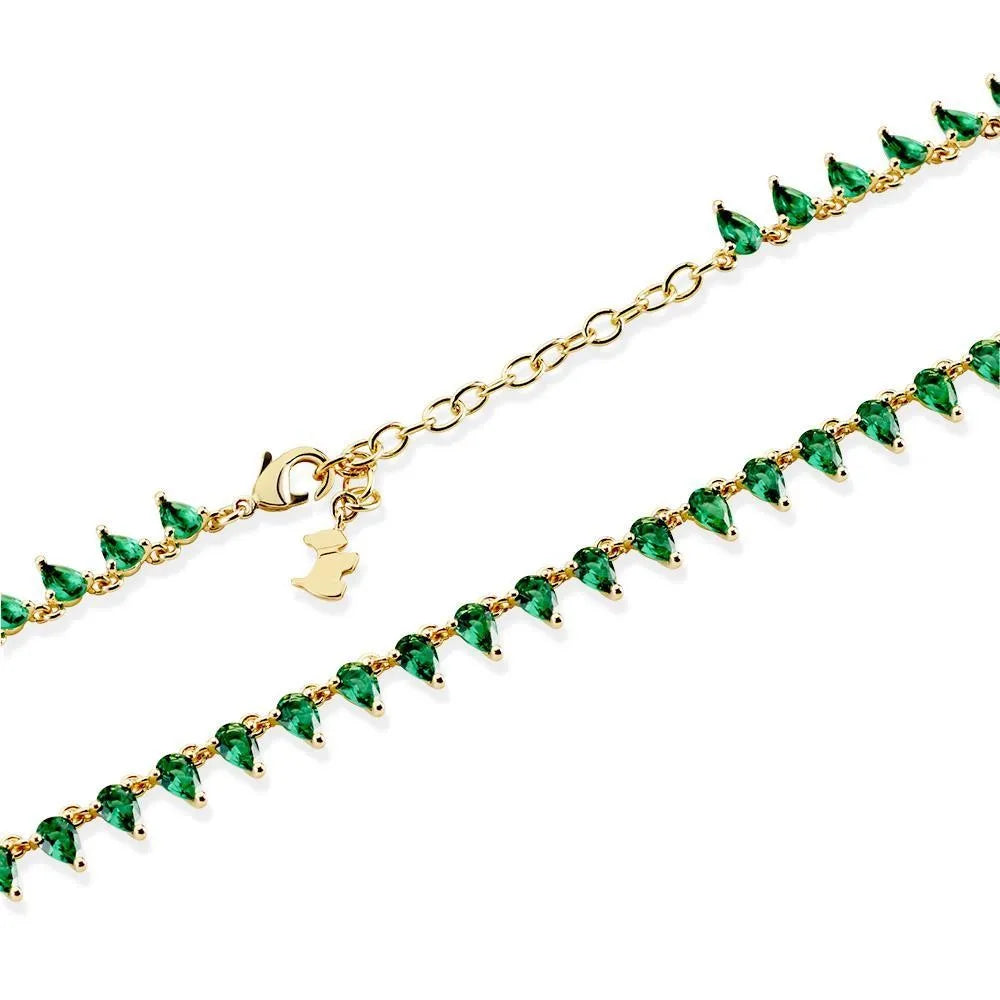 Collar corto OLIMPIA con circonitas verdes
