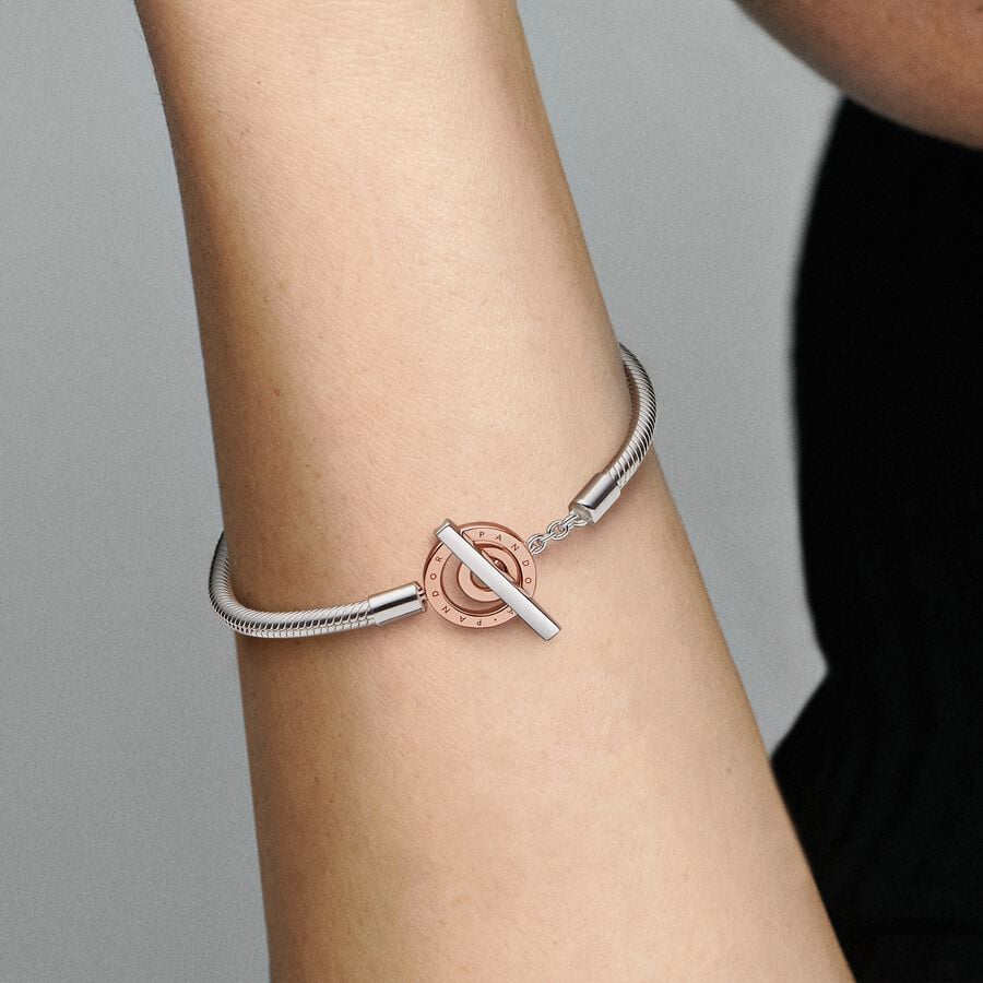 Pulsera Pandora Moments Cadena de Serpiente Cierre en T
