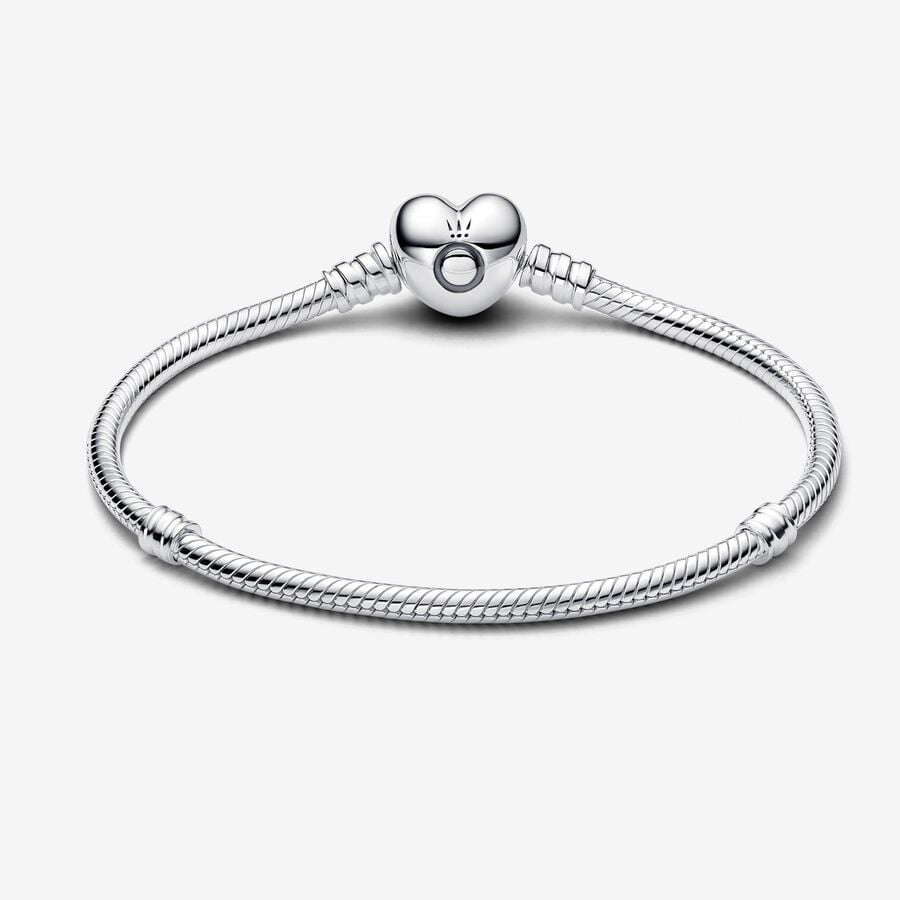 Pulsera Moments Cadena de Serpiente con cierre de Corazón