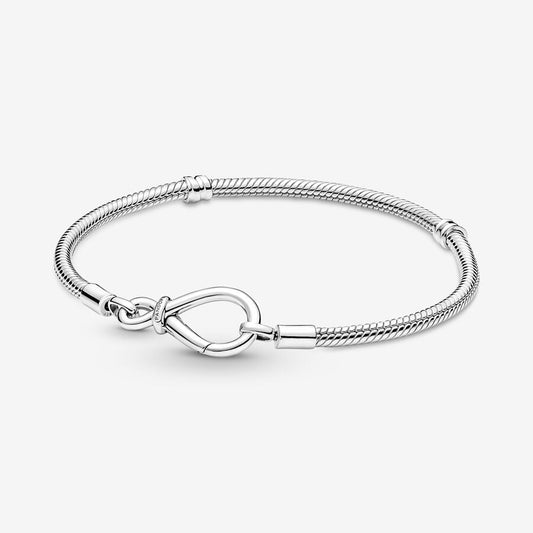 Pulsera Pandora Cadena de Serpiente Nudo Infinito