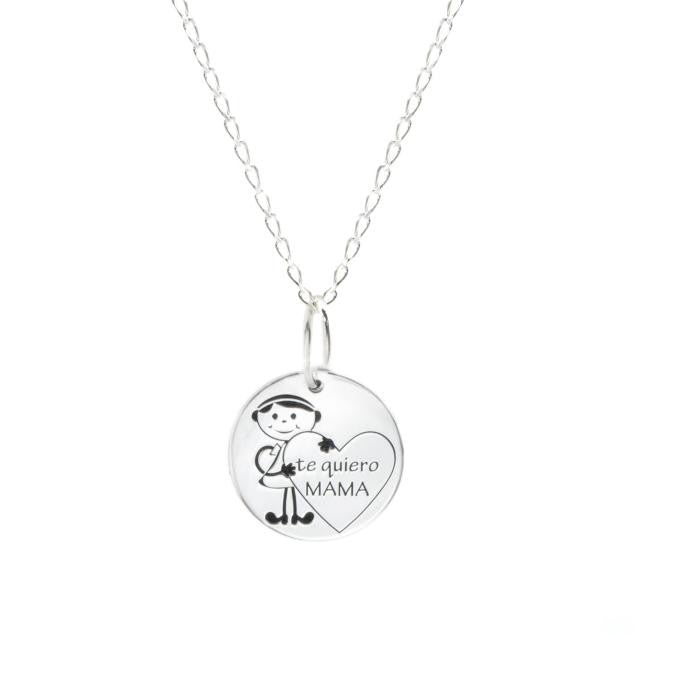 Colgante Ok Silver te quiero Mamá