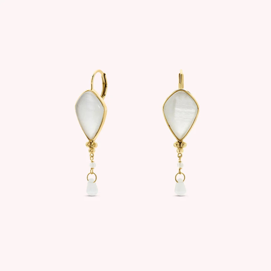 Pendientes largos ECLIPSE - Blanco