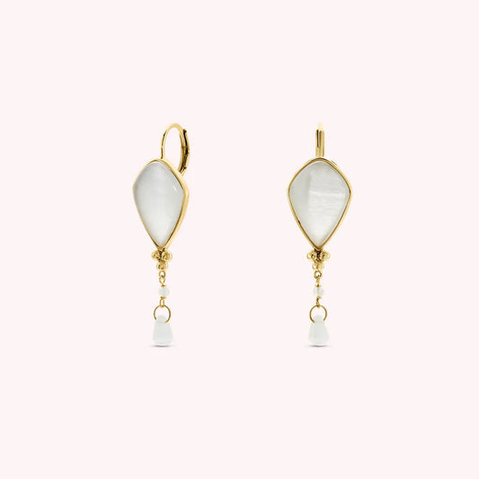 Pendientes largos ECLIPSE - Blanco