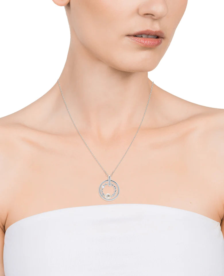 Collar Elegant con perla y circonitas