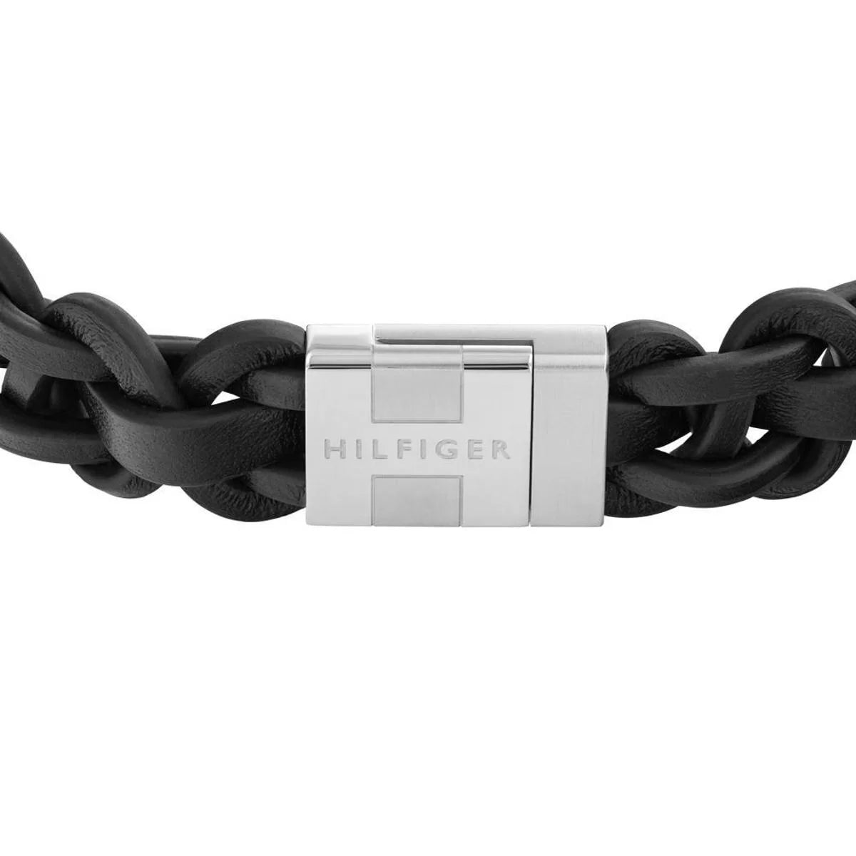 Pulsera Tommy Hilfiger Piel Trenzada Negra